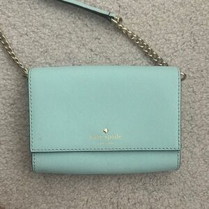 Kate Spade Green Crossbody Bag with Silver Hardware